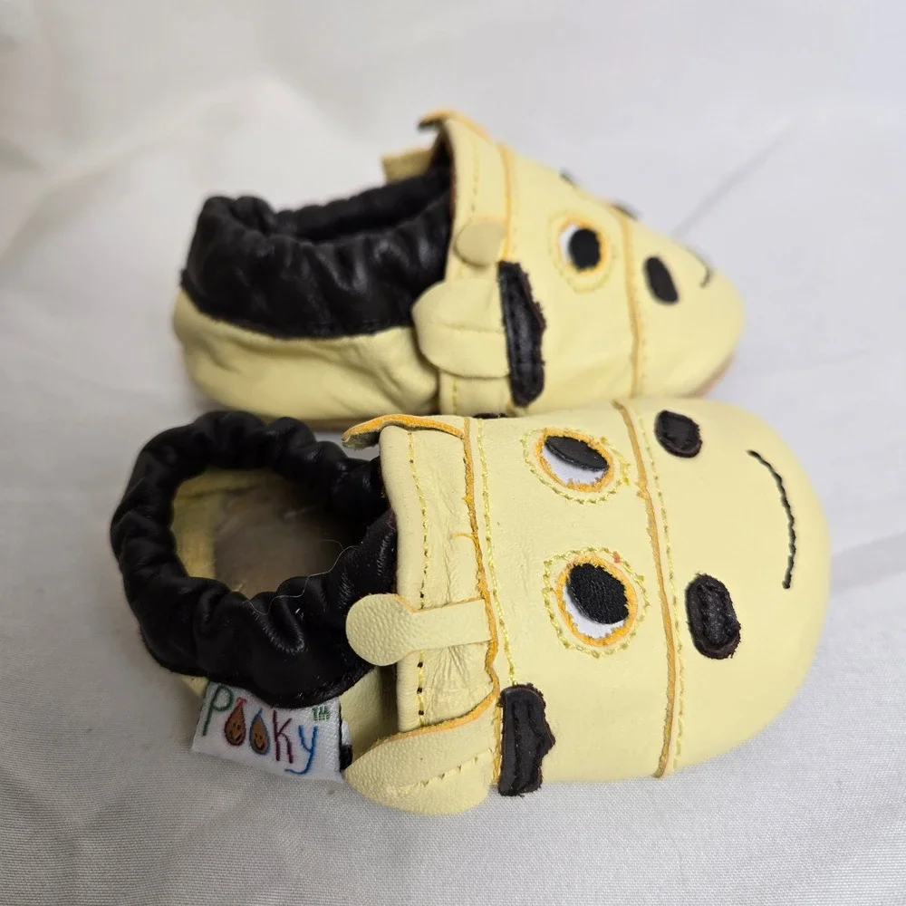 Pooky Babies Infant Shoes 0-6‎ Months Yellow Black Whimsical Bee Design Y2K
